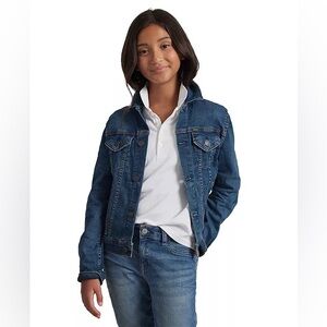 Polo Ralph Lauren Big Girls Lightweight Denim Trucker Jacket Blue Size 16